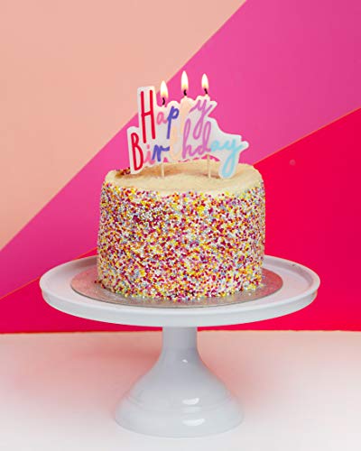 Talking Tables Purple and Pink Happy Birthday Candles Cake Topper | Pastel Party Decorations for Girls Party, Kids, Adults, 8cm x 10cm - Thumbnail 4