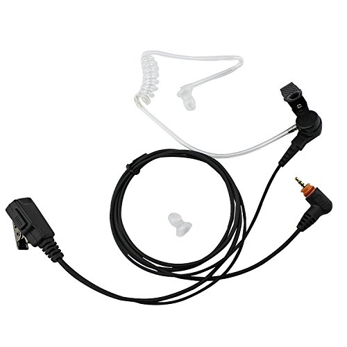 abcGoodefg 1 Pin Covert Acoustic Tube Earpiece Headset with Mic PTT for Motorola SL7550 7580 7590 SL300 SL4000 SL1K SL1M 2 Way Radio Walkie Talkie
