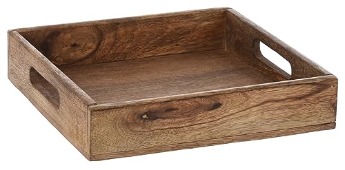 Tablett Mangoholz Dekotablett Serviertablett braun Natur massives Holztablett Mango Holz (24 x 24 cm) Tablett Mangoholz Dekotablett Serviertablett braun Natur massives Holztablett Mango Holz (24 x 24 cm)