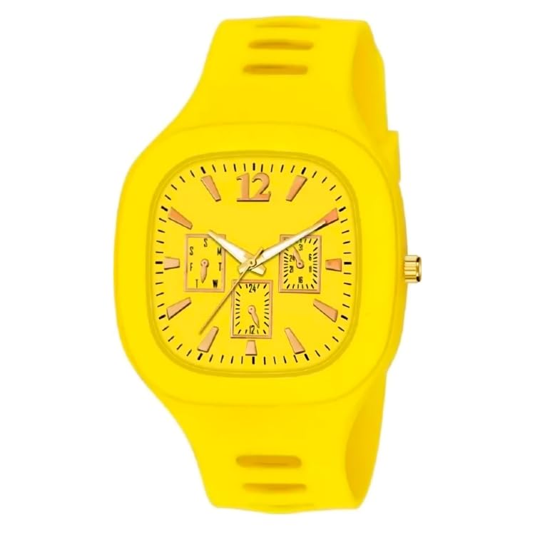 Addi Stylish Designer Watch Yellow Colour (B0D47NDKTF) Amazon Price History, Amazon Price Tracker