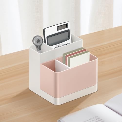 Image of Poeland Desktop Storage Organizer Pencil Card Holder Box, Holders for Desk Accessories, Container for Desk, Office Supplies, Vanity Table
