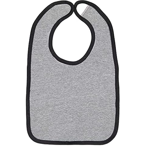 Infant Jersey Contrast Trim Velcro Bib (RS1004) -GRANITE HT -OS Cover