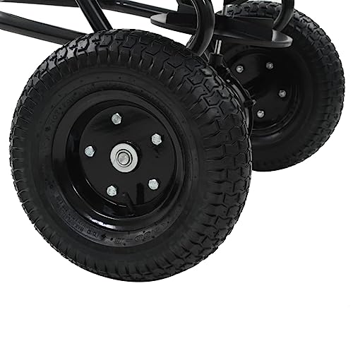 vidaXL Streuwagen Anhänger PVC 45L Düngerstreuer Salzstreuer Saatgutstreuer;;;;; - 8