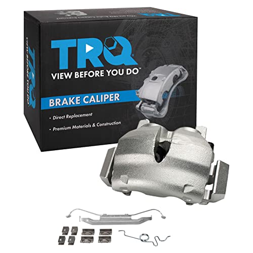 Image of TRQ Front Left Brake Caliper w /Bracket Passenger Side