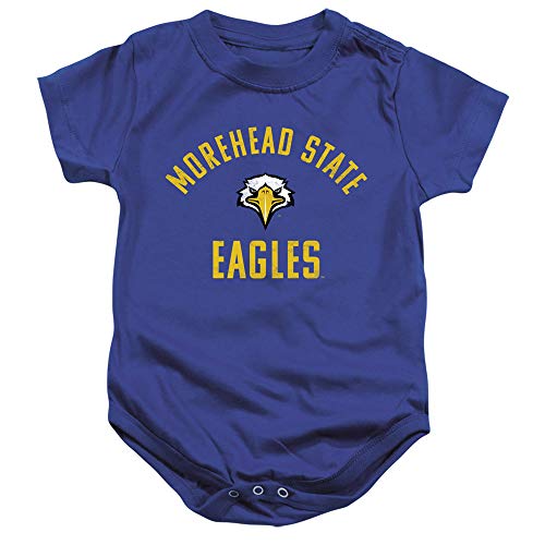 Morehead State University Official MSU Eagles Distressed Unisex Infant Snap Suit for Baby,Royal Blue, 6 Months