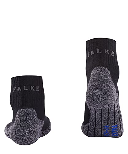 FALKE Herren Wandersocken TK2 Explore Cool Short M SSO Funktionsgarn Antiblasen Dick 1 Paar, Schwarz (Black-Mix 3010), 44-45