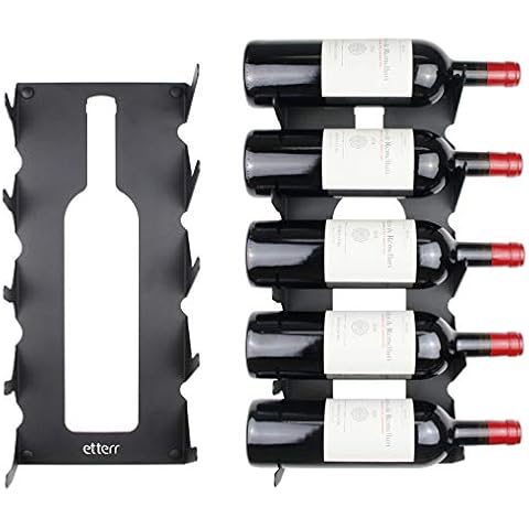 Botellero de Acero para Vinos con Anclaje de Pared y Embellecedores Cover