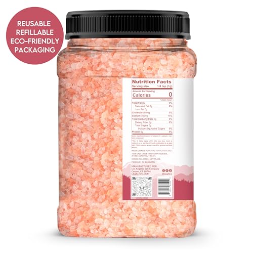 KP-CRS-2.5-JAR-S La Salt Co Kashmir 2.5 Lbs Pink Himalayan Salt Jar, Coarse | 100% Pure, Food Grade With 84 Trace Minerals | Kosher Certified thumb #4