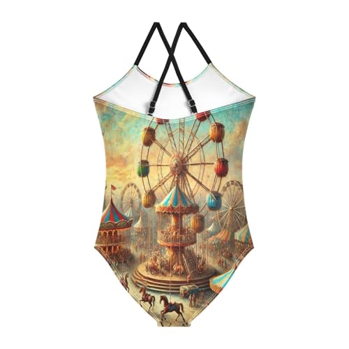 Park Horses Colorful Swimsuit for Girls Bathing Suit Summer Beach One Piece Swimsuits Swimwear2