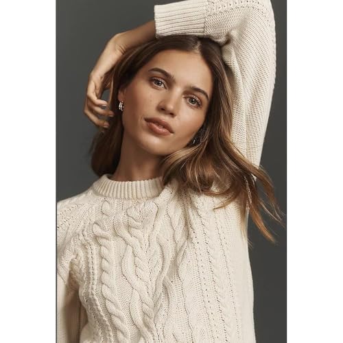 Women Crewneck Cable Knit Sweater Mini Dress,Fall Cableknit Sweater Dress with Pleated Skirt,Womens Cable Knit Dresses4