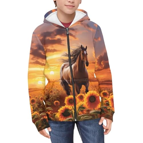 Boys Hoodie with Zipper Pockets Sweatshirt Boys' Fashion Hoodies & Sweatshirts 6-16Y