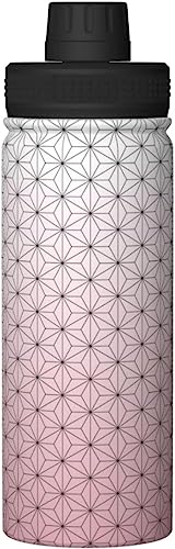 和柄 桃色 麻の葉模様 和風(1) 水筒 真空断熱 保温 保冷 スポーツボトル 人気 ステンレスボトル スポーツ飲料対応 漏れない 直飲み530ml 男の子 女の子 おしゃれ 大人 子供 アニメ グッズ キャラクター プレゼント dk20