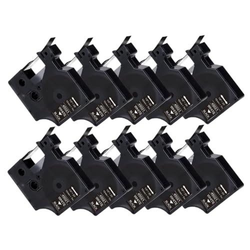 10 �p�b�N 45013 45010 45018 45016 45017 45022 45023 45024 ���x���e�[�v 12 mm D1 LabelManager 160 280 �ƌ݊�������(10PK White on Black)