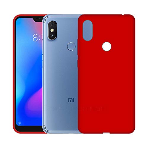 Image of Case Creation Luxurious OG Series for Redmi 6 Pro Case Cover,Anti-Dirty Slim Case Frosted Matte Cute Candy TPU Raised Bezel (Splash of Color) Back Cover for Xiaomi Redmi6 Pro - Glamour Red