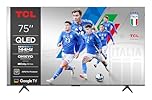 TCL 75P8K Téléviseur QLED 4K HDR UHD Smart Google TV (Dolby Vision & Atmos, 144 Hz Motion Clarity Pro, FreeSync, Onkyo 2.1, Commande vocale, Compatible avec Google Assistant, Google Cast)