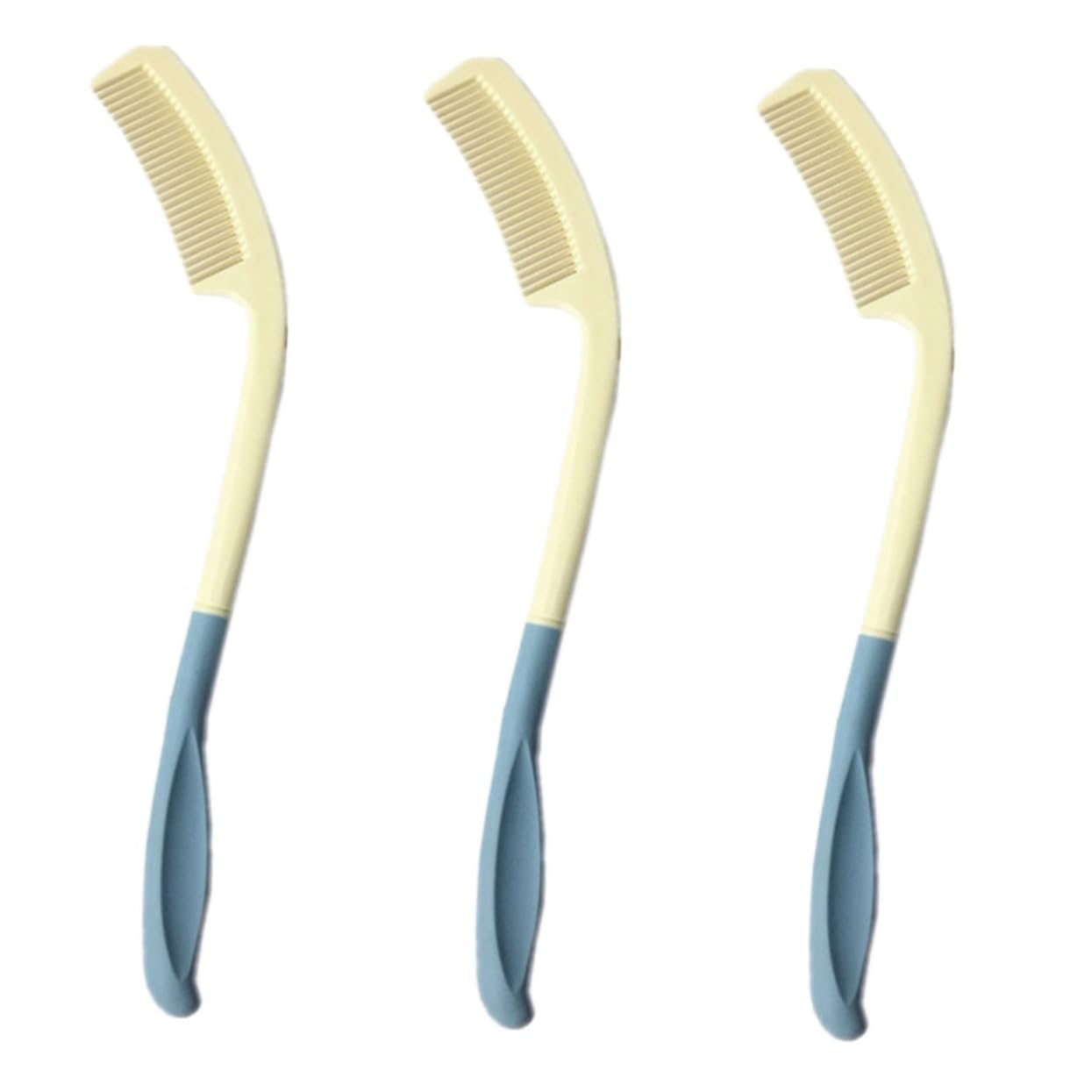 PLAFOPE 3piezas Peine De Mango Para Mayores Discapacidad Cepillo De Plástico Para Tipo De Cabello Seco y Húmedo