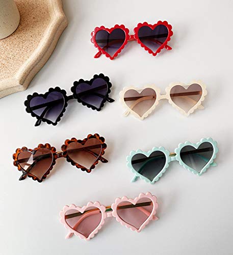BULINGNA Kids Toddler Baby Girl Boy Heart Shaped Anti-UV Sunglasses, Eyewear Glasses for Party Photography Outdoor Beach 1-8T4