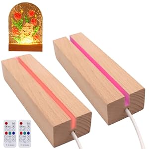 Vaileal XY002 LED Holzsockel 2 Stück