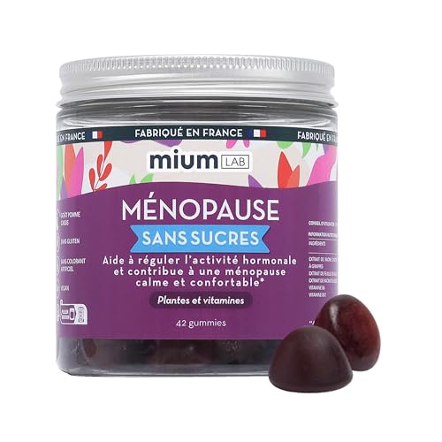 Mium Lab - Ménopause Sans Hormones Cure 21 Jours | Bouffées de Chaleur, Sueurs nocturnes, Humeur, Stress | Plantes (Gattilier, Sauge, Kudzu) & Vitamines | 42 Gummies Sans Sucre | Fabriqués en France Mium Lab - Ménopause Sans Hormones Cure 21 Jours | Bouffées de Chaleur, Sueurs nocturnes, Humeur, Stress | Plantes (Gattilier, Sauge, Kudzu) & Vitamines | 42 Gummies Sans Sucre | Fabriqués en France