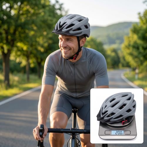Cascos de bicicleta gris con diseño ergonómico de alta resistencia 2