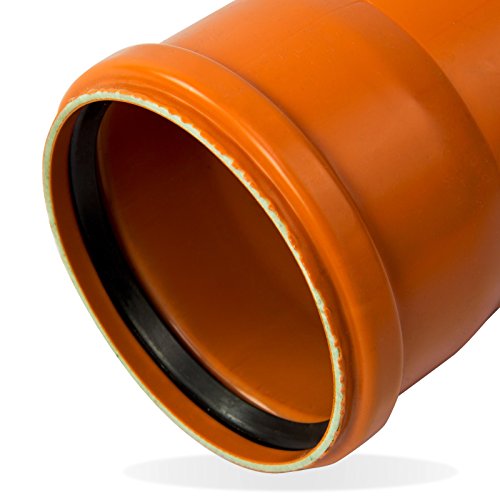 Ostendorf Tubo in PVC DN 110, lunghezza 1000 mm, arancione, SN 4, 1 pezzo