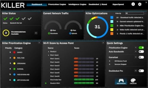 Kit Wi-Fi 6E Killer Series AX1675x para escritorio | 2,4 Gbps | Bluetooth 5.3 | PCIe x4 | Banda triple 2,4/5/6 GHz miniatura 5