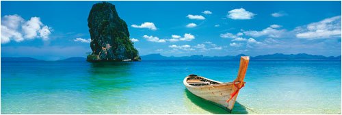 Bateau de Phuket poster de porte déco évasion pour chambre