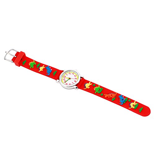 Image of Jewtme Cute Toddler Children Kids Watches Ages 3-8 Analog Time Teacher 3D Silicone Band Cartoon Watch for Little Girls Boys