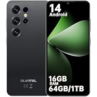 OUKITEL C2 Handy Ohne Vertrag - Android 14 Smartphone Ohne Vertrag 16GB RAM+64GB ROM/1TB Erweiterbar, 6.52 HD+ Handy Günstig 5000mAh Akku, 13MP+5MP Kamera, Dual SIM/GPS/OTG/3.5mm Jack,Schwarz
