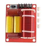 Durlo 350 W 1-Wege-Bass-Subwoofer-Lautsprecher-Frequenzweiche, 86 A einstellbare passive Frequenzweiche für HiFi-Auto-/Heim-Audio-Basslautsprecher mit 4 bis 8 Ohm