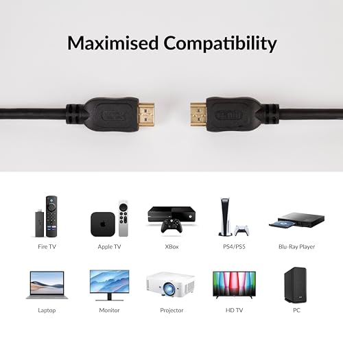 Pro Signal PSG3466-HDMI-2M 2m Ultra High-Speed 8K Certified HDMI 2.1 Cable - 60Hz, 48Gbps, Gold-Plated Connectors, Durable PVC, Black - Image 2
