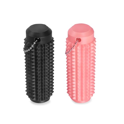 2 Pack Little Ouchies Stress Relief Keychains (Black & Pink)