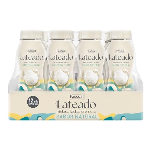 Pascual Lateado - Batido Sabor Natural - Bebida Láctea Cremosa - Caja de 12 Briks de 230 ml