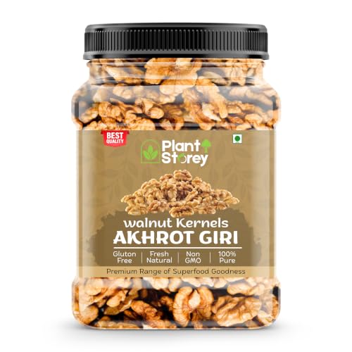 Image of PLANT STOREY Walnut Kernels 100gm, Walnuts without Shell (2pcs), Akhrot Giri, Healthy Snacks, Dry Fruits, Natural Kashmiri Walnut Kernels | Rich in Protein, Iron & Antioxidants | Rich Source of Omega-4