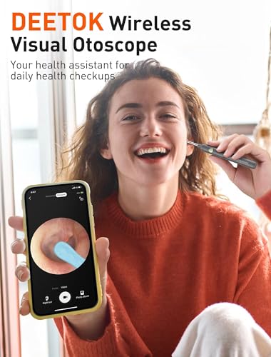 Image of Ear Wax Removal Tool Camera - Ear Cleaner with 1080P HD Camera, FSA HSA Store Eligible, Otoscope with Light, Earwax Removal Kit with Replacement Tips for iPhone, iPad, Android Phones (Gray)