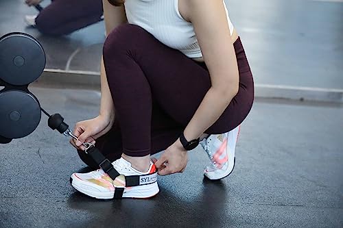 Glute Workout Kickback Strap – Booty Building and Workout Trainer – Home and Gym Leg Resistance Booty Bands for Cable Machines (Black, Pair Pack) by SYL Fitness - Used condition - Image 4