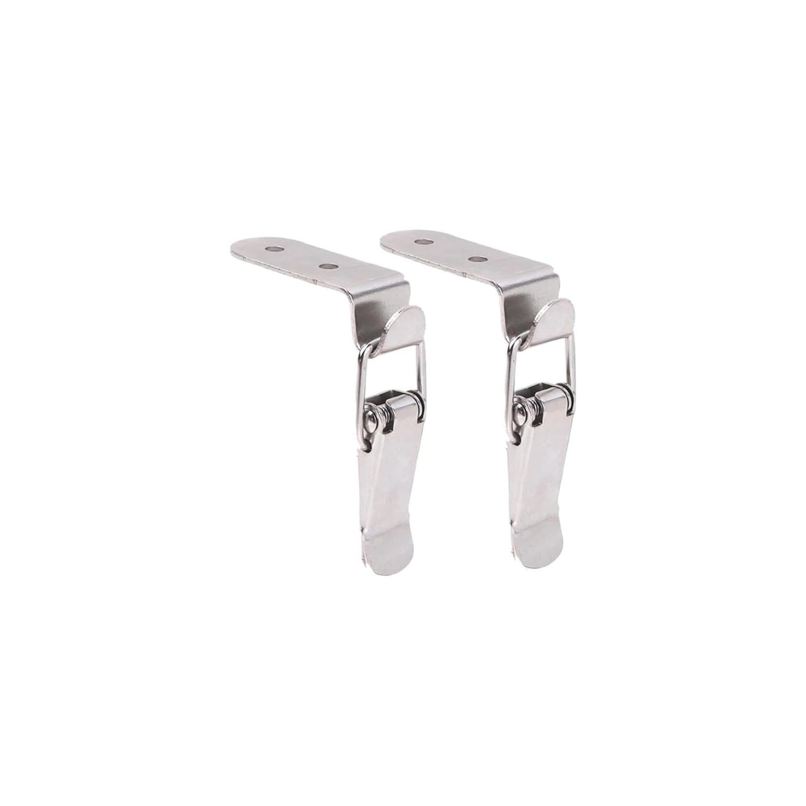 Chiusura a tensione in acciaio inossidabile, Chiusura a levetta con bocca d'anatra da 90 gradi, caricata a molla, in acciaio inossidabile, confezione 2, 108-158 mm(A 304 Stainless Steel,158mm)