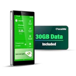 GlocalMe G4 Pro 4G LTE – Dispositivo de punto de acceso móvil con 30 GB de datos US/CA/MX de 60 días, punto de acceso WiFi portátil para viajes, pantalla LCD táctil de 5 pulgadas, dispositivo de punto de acceso de alta velocidad de doble banda, SIMFREE, WiFi de bolsillo