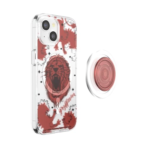 Image of PopSockets iPhone 15 Case with Round Phone Grip Compatible with MagSafe, Phone Case for iPhone 15, Wireless Charging Compatible, Harry Potter - Gryffindor