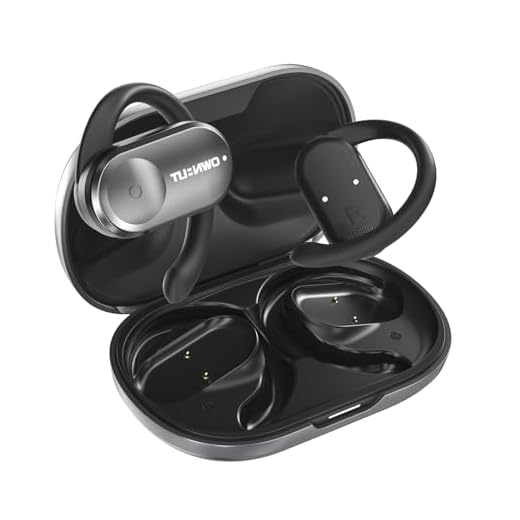 Ownhut Auriculares abiertos Bluetooth 5.3, control táctil, auriculares deportivos inalámbricos, excelencia de audio con graves abiertos, 50 horas de tiempo de ejecución, compañeros en la oficina, ocio