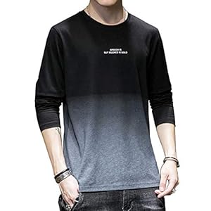 Tシャツ メンズ 長袖 秋 冬 トップス カジュアル 丸襟 おしゃれ シンプル 綿 軽い 柔らかい スリムフィット グラデーションtシャツ Axd1 Hei L のおすすめ キテミヨ Kitemiyo Tシャツ メンズ 長袖 秋 冬 トップス カジュアル 丸襟 おしゃれ シンプル 綿 軽い 柔らかい スリムフィット グラデーションtシャツ Axd1 Hei L のおすすめ キテミヨ Kitemiyo