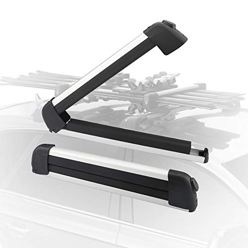 22 inch Ski & Snowboard Car Racks, Universal Ski Carriers Fit 4 Pairs of skis or 2 Snowboards