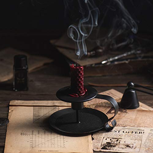 Ferro Nero Retrò Portacandele Candelieri,Porta