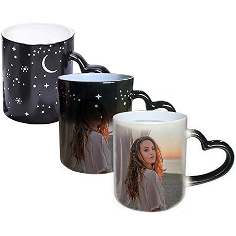 DEABOLAR Magische Benutzerdefinierte Foto Farbwechsel Kaffeetasse Cover