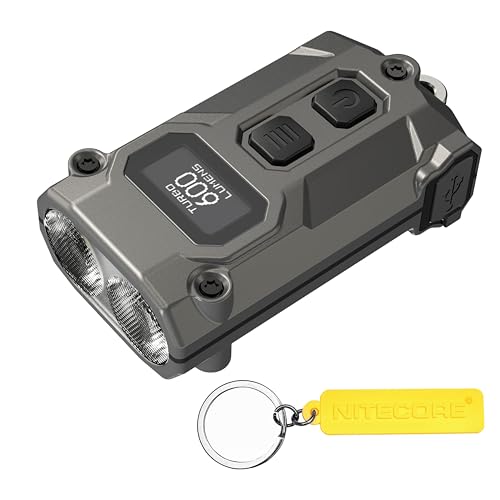 Image of Nitecore TINI 3 Intelligent Multiple Color Temperatures 600 Lumen Keychain Light Rechargeable EDC Flashlight Tag (Gray)