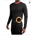 Spyder Mens Thermal Top and Bottom Set - 2 Piece Fleece Lined Thermal Shirts for Men and Long Johns Leggings Base Layer Set - Image 2