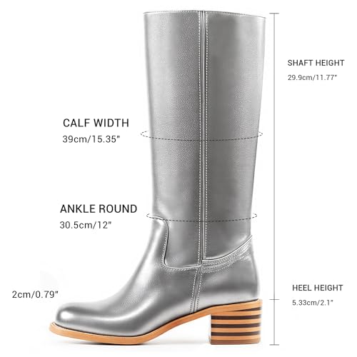 Image of WIRALOMI Cowboy Boots for Women Knee High Western Chunky Heel