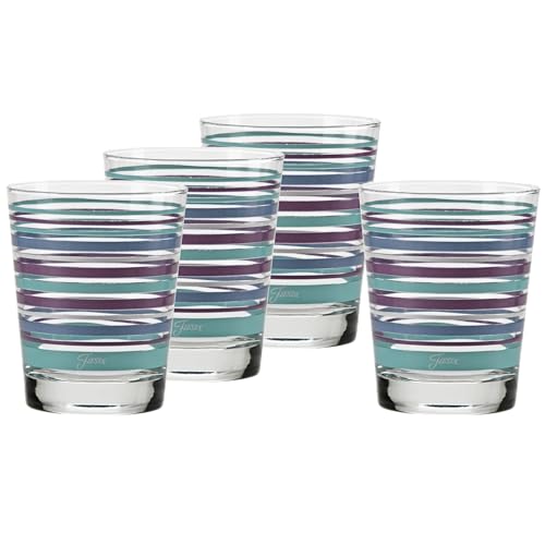Culver Officially Licensed Fiesta Stripes 14-Ounce Tapered Dof Double Old Fashioned Glass  cover