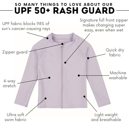 Image of SwimZip UPF 50+ Rash Guard, Long Sleeve Swim Shirt for Boys and Girls