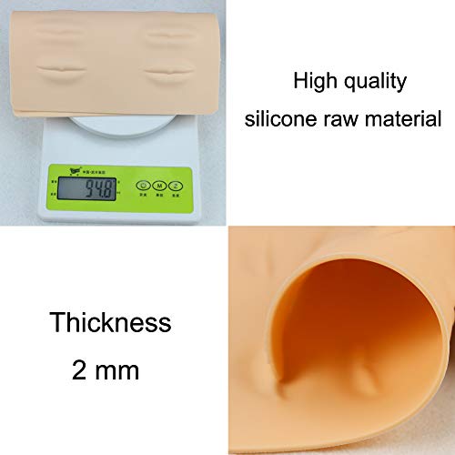 Silicone Fake Skins For Lips 3 Sheets 3D Microblading Permanent Makeup Tattoo Practice Skin 8.5X7.4 Inch For Tattoo Artists And Beginners (Lips) #TOP2